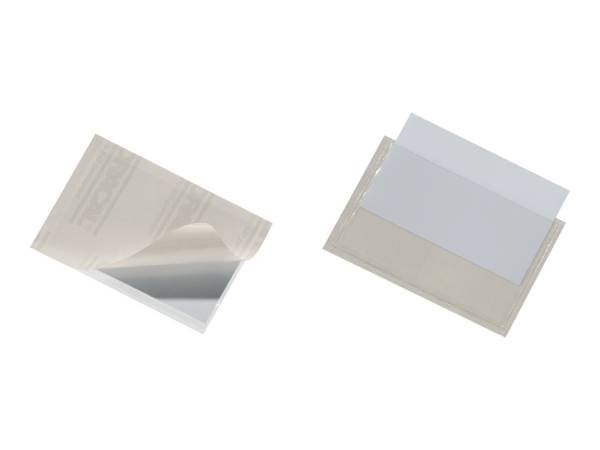 DURABLE POCKETFIX - Selbstklebende Tasche - für 57 x 90 mm - durchsichtig (Packung mit 100)