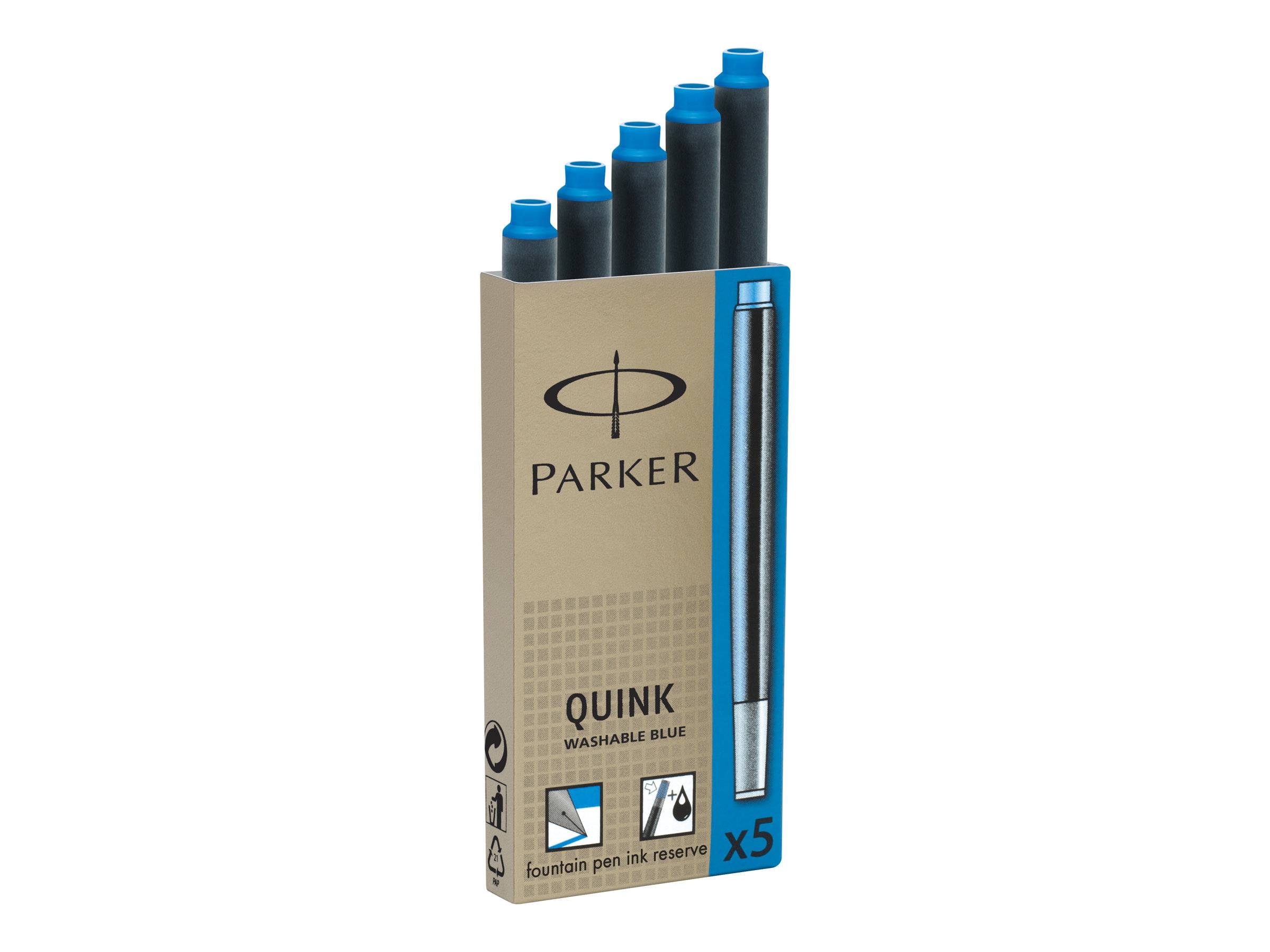 Parker Quink - Tintenpatrone - nicht dauerhaft - Königsblau (Packung mit 10)-1