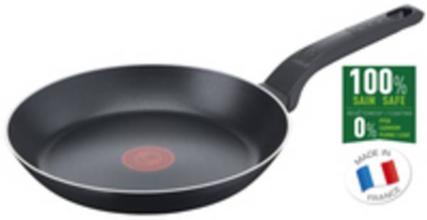 Tefal Easy Cook & Clean Pfanne 24 cm B55504, Rund, Allzweckpfanne, Schwarz, Titan, Aluminium, Thermo-Punkt