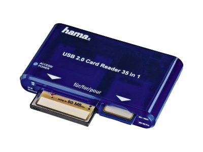 Hama USB 2.0 30 in 1 CardReaderWriter - Kartenleser - 35-in-1 (CF I, CF II, MS, MS PRO, Microdrive, MMC, SD, SM, MS Duo,-3