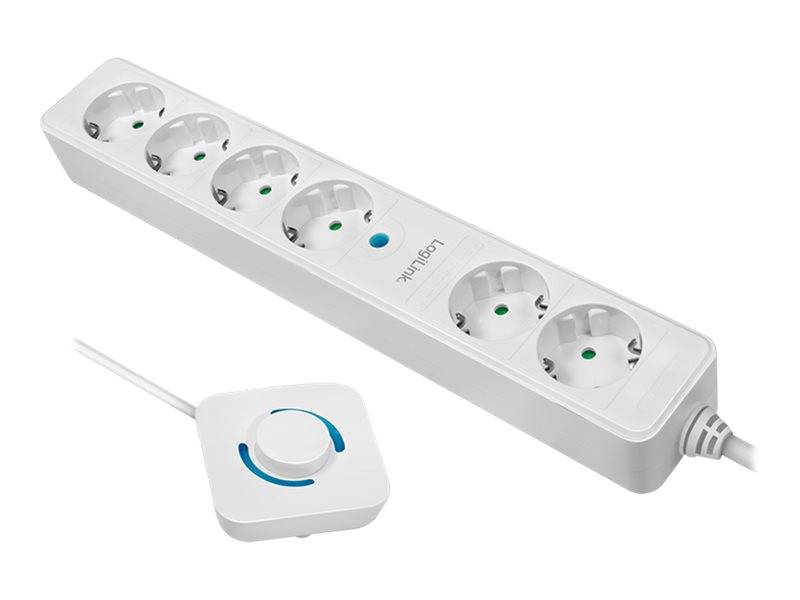 LogiLink - Steckdosenleiste - Wechselstrom 230 V - 3500 Watt - Ausgangsanschlüsse: 6 (6 x Leistungs-CEE 7/3)-2