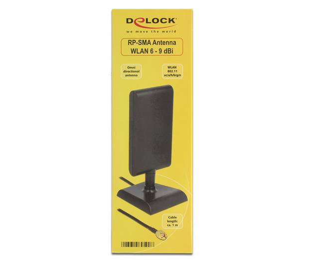 DeLOCK WLAN RP-SMA - Antenne - Wi-Fi, Bluetooth - 6 dBi (für 2,4 GHz - 2,5 GHz)-1