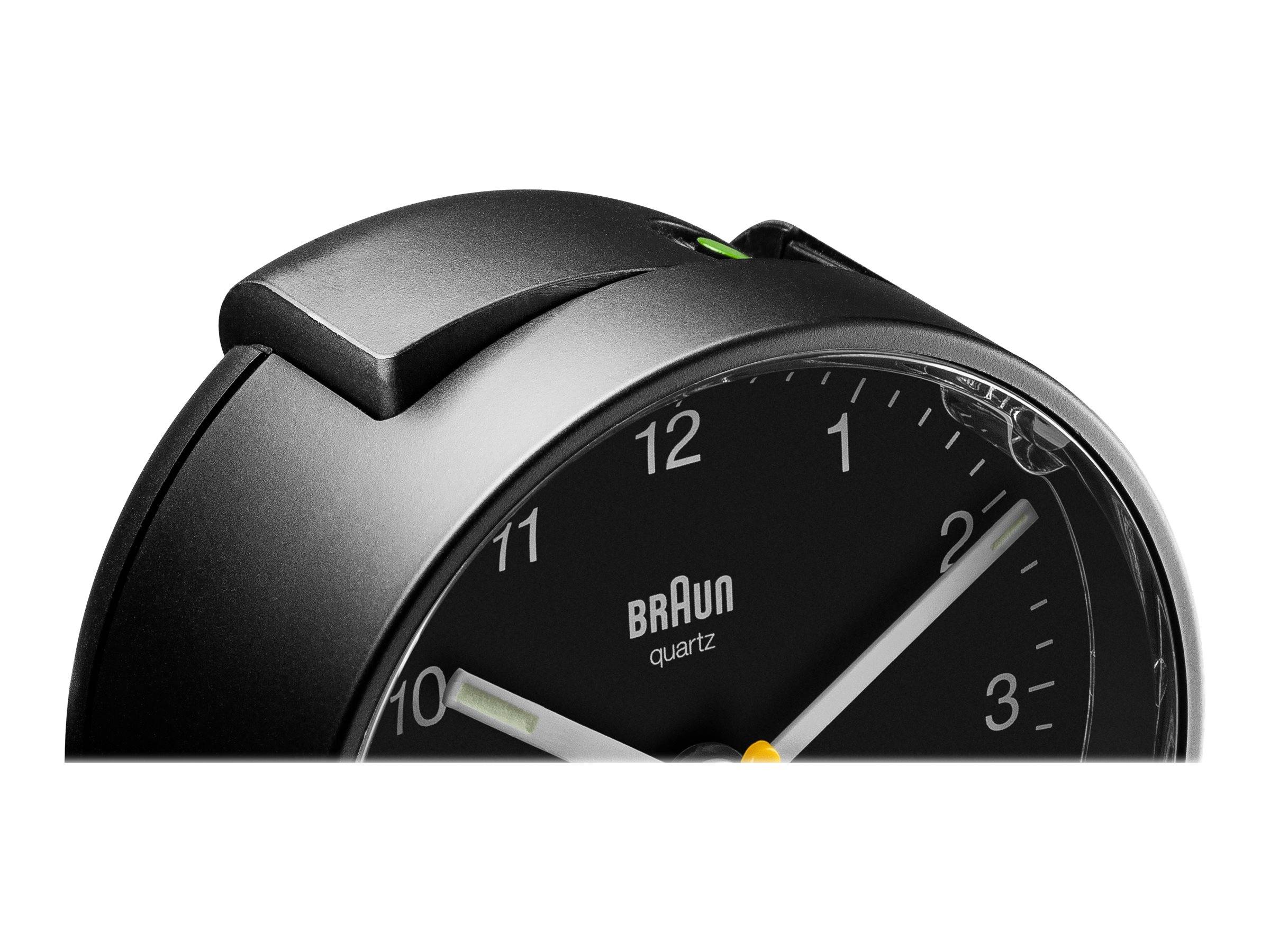 Braun BC01 - Wecker - rund - Quarz - Schreibtisch - Schwarz-3