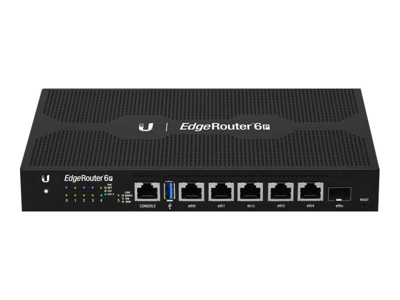 UbiQuiti EdgeRouter ER-6P - Router - GigE - 6x Gigabit LAN (5x PoE) - SFP Gigabi