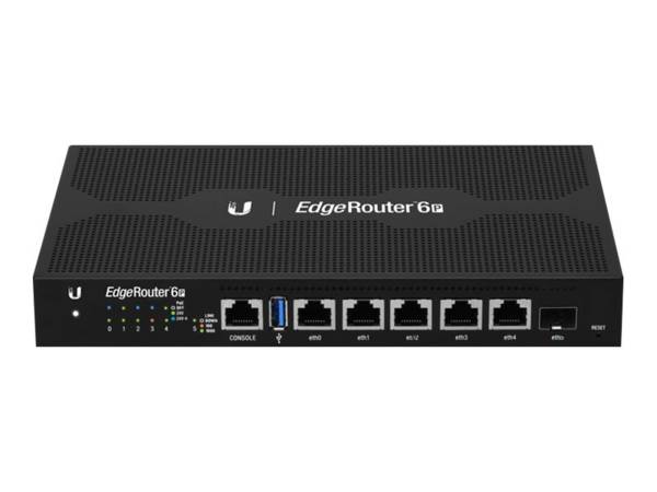 UbiQuiti EdgeRouter ER-6P - Router - GigE - 6x Gigabit LAN (5x PoE) - SFP Gigabi