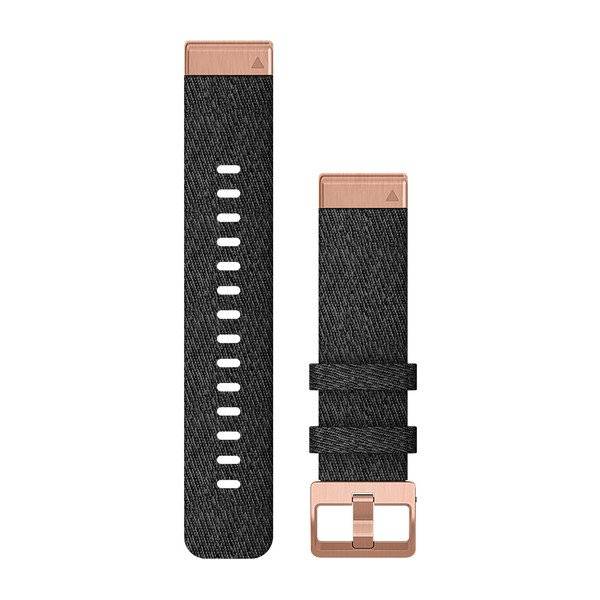 Garmin QuickFit - Uhrarmband für Smartwatch - Heathered Black, Teile in Rotgold-2