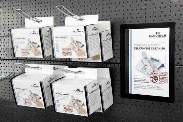 DURABLE DURAFRAME MAGNETIC - Dokumentenhalterung - für A5 - magnetisch - Schwarz (Packung mit 5)-3