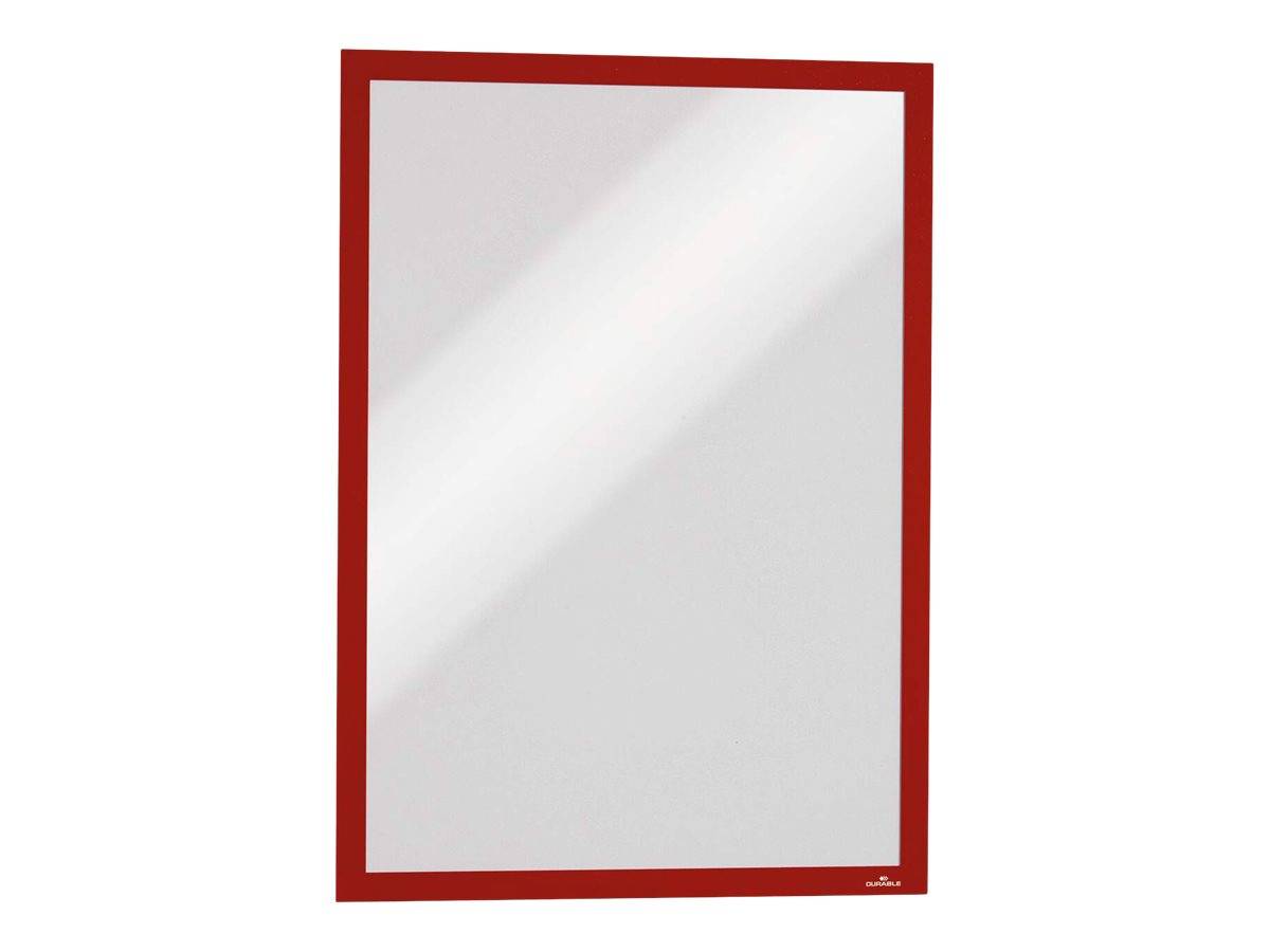 DURABLE DURAFRAME MAGNETIC - Dokumentenhalterung - für A3 - magnetisch - Rot (Packung mit 5)-0