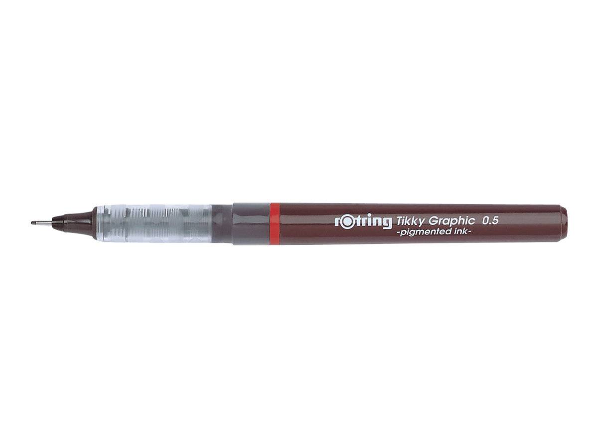 Rotring Tikky Graphic - Filzstift - Schwarz - Pigmenttinte-0