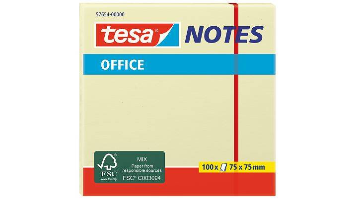 tesa Haftnotiz Office Notes 57654-00000 75x75mm 100Bl. gelb - Artikel: 111660110-3