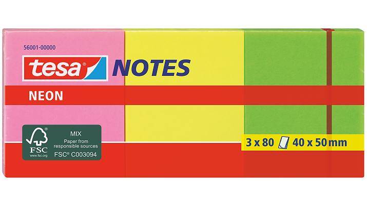 Tesa Neon - Notizen - 40 x 50 mm - 240 Blatt (3 x 80)-3