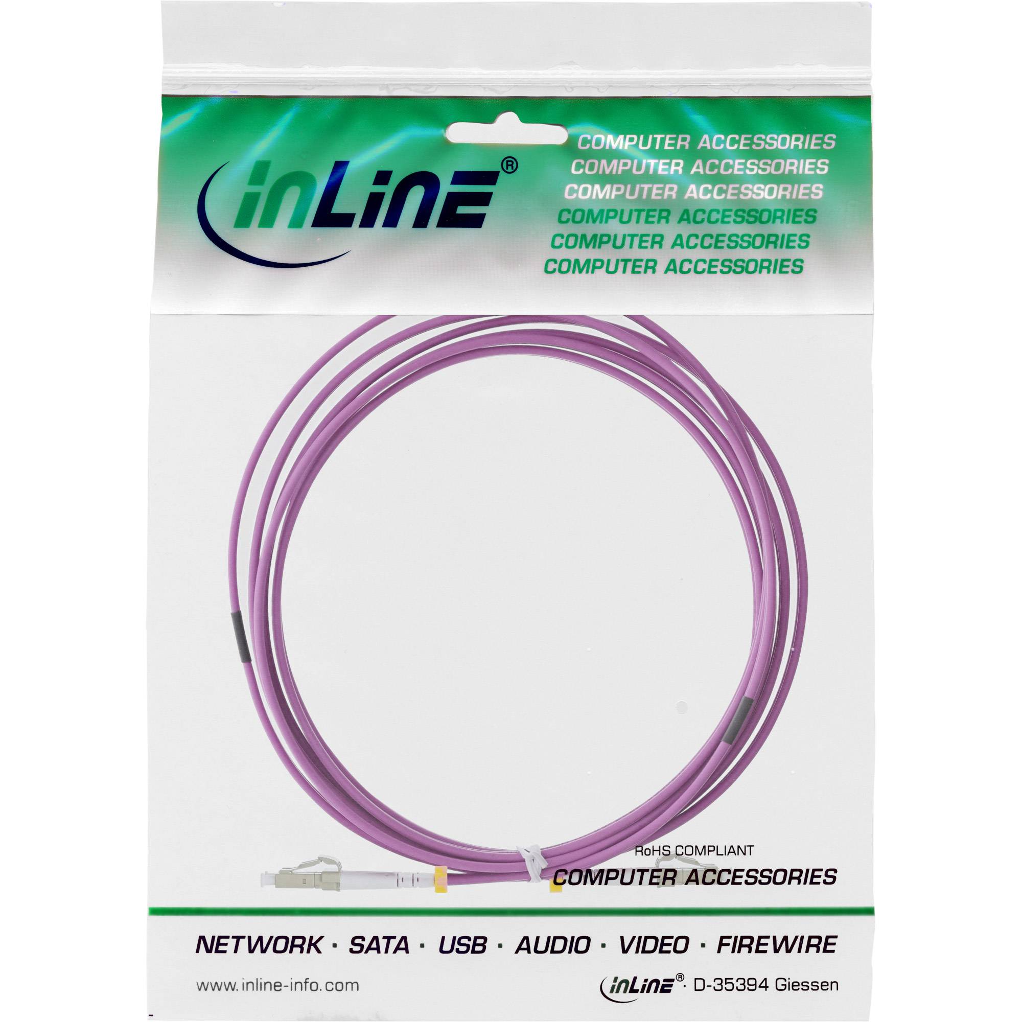 InLine® LWL Duplex Kabel, LC/LC, 50/125µm, OM4, 3m-4
