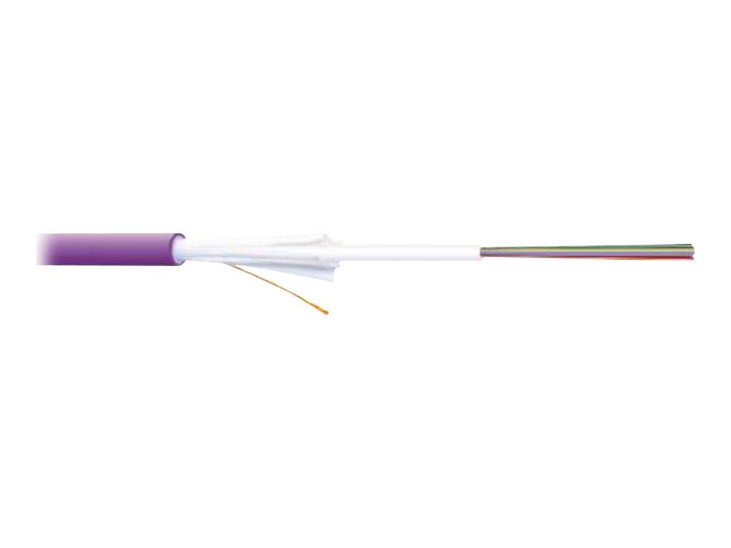 DIGITUS - Verlegekabel Innen/Außen A/I-DQ (ZN) BH 50/125 µ OM4, 12 Fasern, BauPVO Dca, LSZH-1-5