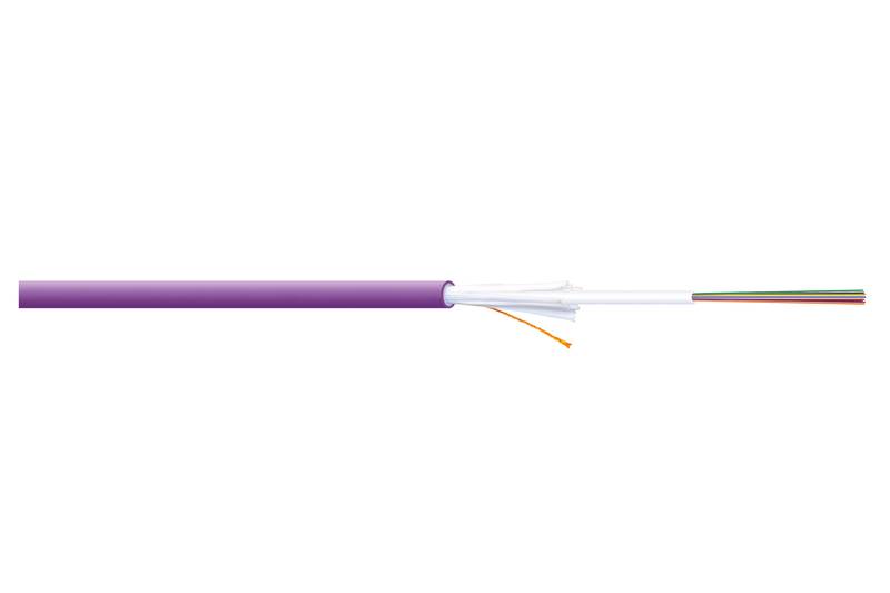DIGITUS - Verlegekabel Innen/Außen A/I-DQ (ZN) BH 50/125 µ OM4, 12 Fasern, BauPVO Dca, LSZH-1-6