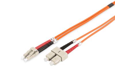 Digitus DK-2532-02 Glasfaser LWL Anschlusskabel 2.00 m Orange [1x LC-Stecker - 1x SC-Stecker] 50/125 µ Multimode OM2-4