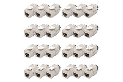 DIGITUS - CAT 6A Keystone Modul, geschirmt mit intelligentem Kabelmanager, Set (24 Stück)-5