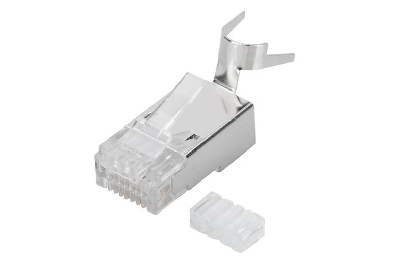 DIGITUS - Modularstecker für Rundkabel, CAT 6A, geschirmt, Pass through Stecker-4