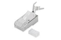 DIGITUS - Modularstecker für Rundkabel, CAT 6A, geschirmt, Pass through Stecker-6