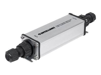 Intellinet Outdoor Gigabit PoE+ Extender IEEE 802.3at/af um bis zu 100 Meter Metall IP65 PoE Extender 10 / 100 / 1000 MB-5