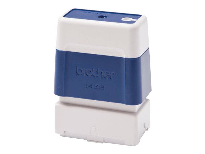 Brother 1438 - Stempel - vorgetränkt - Blau - Benutzerdefinierter Text - 14 x 38 mm (Packung mit 12)-0