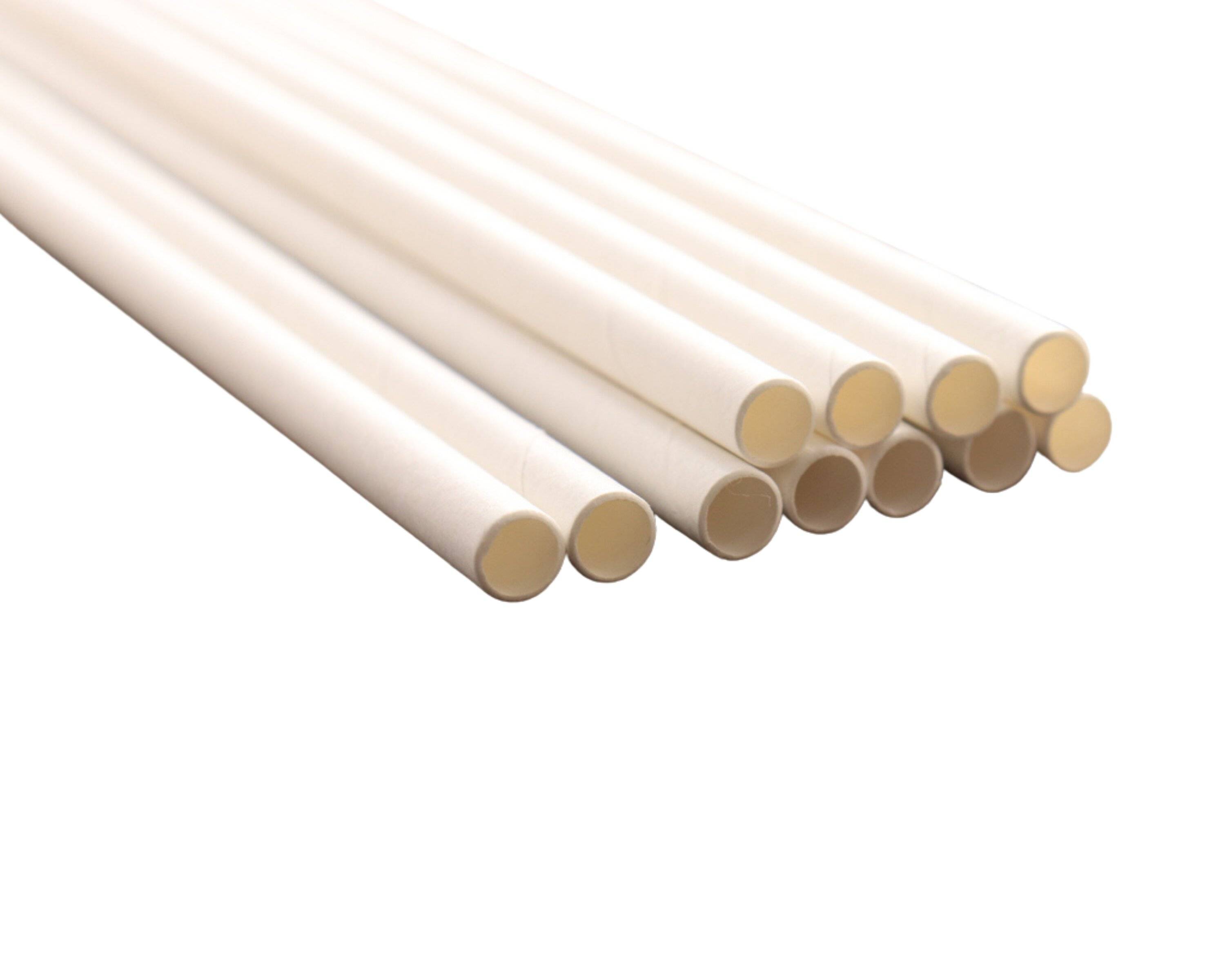 Papier-Trinkhalm, weiß, ø 8, h 230 mm 150 Stück-0