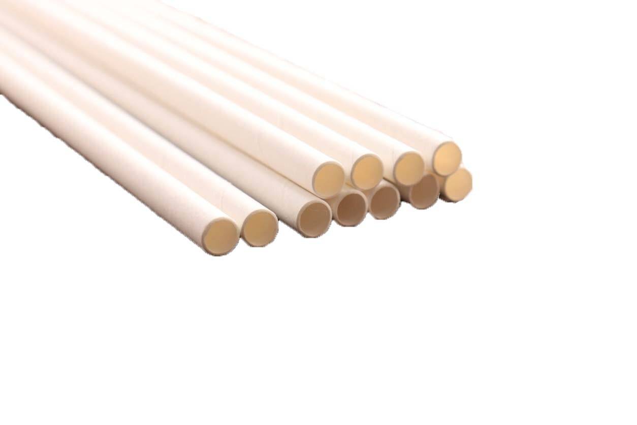 Papier-Trinkhalm, weiß, ø 6, h 200 mm 250 Stück-0