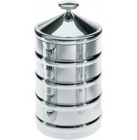 Alessi CB03, Behälter, Rund, 1,14 l, Edelstahl, Aluminium, Edelstahl, 110 mm-0