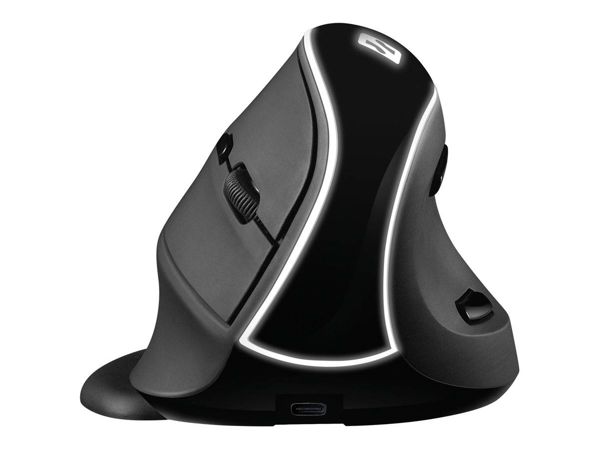 Sandberg Pro - Vertikale Maus - ergonomisch - optisch - 6 Tasten - kabellos - 2.4 GHz - kabelloser Empfänger (USB)-0