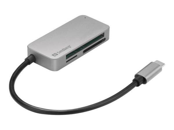 Sandberg USB-C Multi Card Reader Pro - Kartenleser (MMC, SD, CF, TransFlash, microSD, SDHC, SDXC)