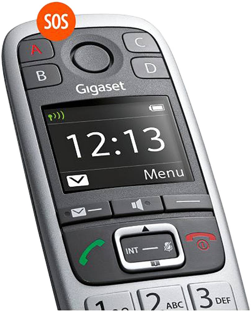 Gigaset E560HX Schnurloses Erweiterungshandgerät mit Rufnummernanzeige DECT\GAP Platin-2
