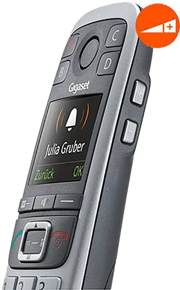 Gigaset E560HX Schnurloses Erweiterungshandgerät mit Rufnummernanzeige DECT\GAP Platin-3