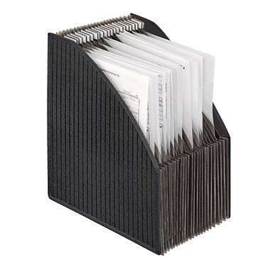 Veloflex Stehsammler 4446280 DIN A4 bis 56cm 23Fächer PP schwarz-0
