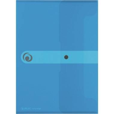 Dokumententasche PP A4 blau transparent to go-0