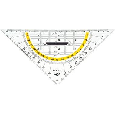 WEDO Geometriedreieck 527 mit Griff 250mm transparent - Artikel: 234006503-0