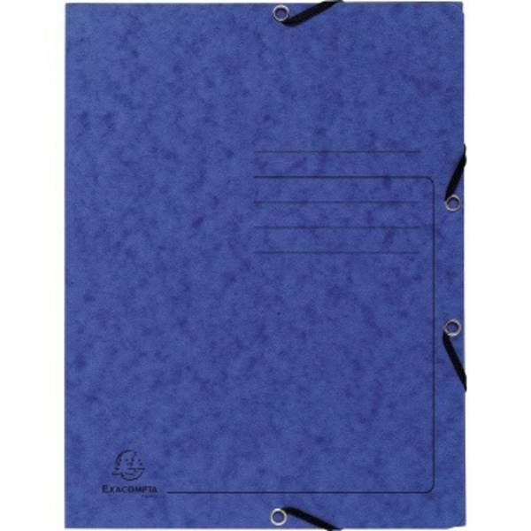 Exacompta Sammelmappe 55402E DIN A4 3Kl Karton blau