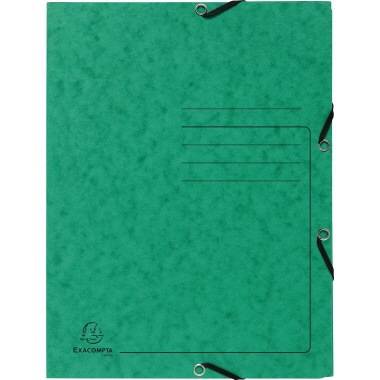 Exacompta Sammelmappe 55403E DIN A4 3Kl Karton grün-0