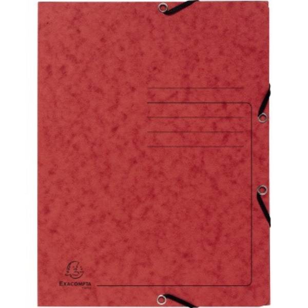 Exacompta Sammelmappe 55405E DIN A4 3Kl Karton rot