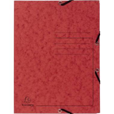 Exacompta Sammelmappe 55405E DIN A4 3Kl Karton rot-0