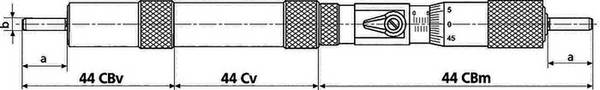 Verl.Micromar 44 Cv L.200mm z.Innenmessschraube m.Kal.MAHR