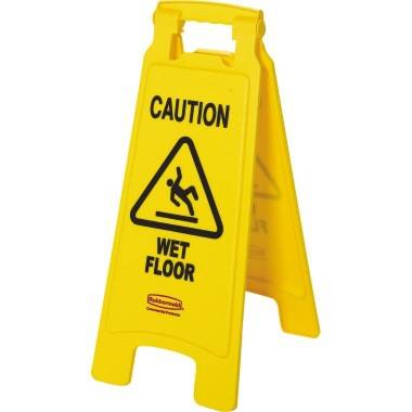 Rubbermaid Warnschild Caution Wet Floor FG611277YEL 2seitig gelb-0