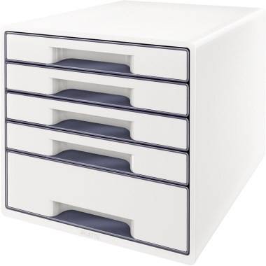 Schubladenbox WOW CUBE 5Schubfächer weiß/grau - Artikel: 127213780-0