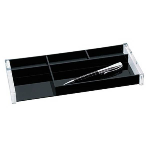 Stiftschale Exclusiv Acryl glasklar schwarz