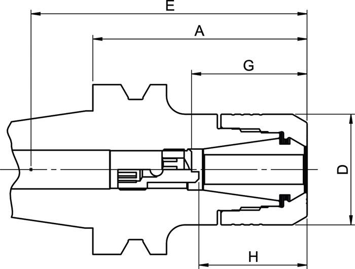 Spannzangenfutter CENTRO P JIS B 6339AD Spann-D.1-10mm BT40 A.-L.75mm-3