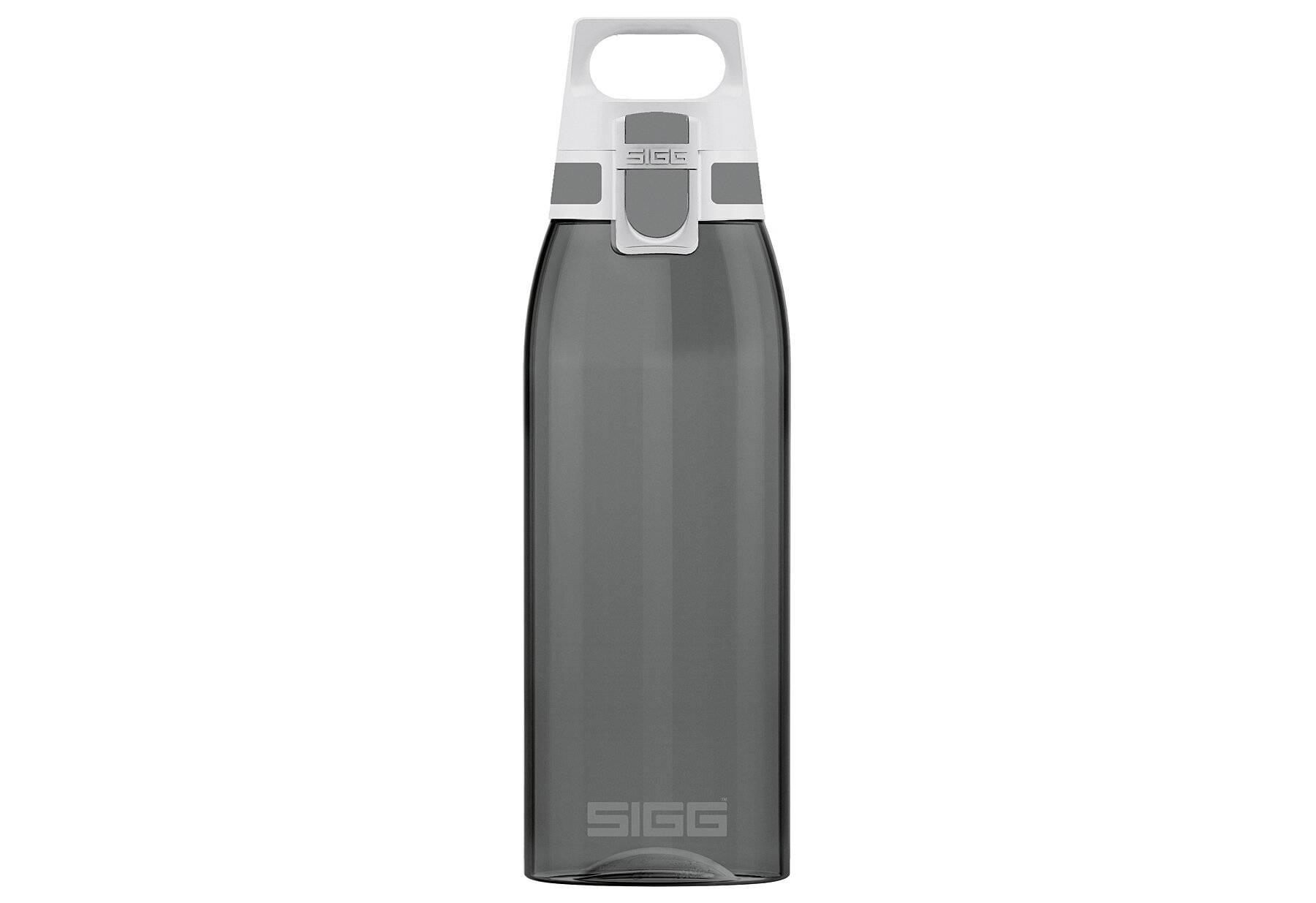SIGG Total Color Anthracite Trinkflasche (1 L), schadstofffreie und auslaufsichere-0