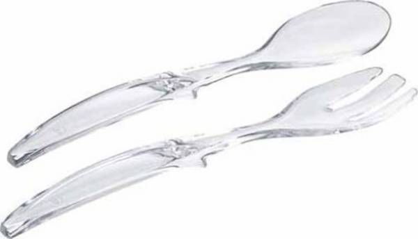Emsa 504638 Salatbesteck, 2–teilig, Kunststoff, Länge 30 cm, Transparent, Vienna