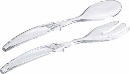Emsa 504638 Salatbesteck, 2–teilig, Kunststoff, Länge 30 cm, Transparent, Vienna-0