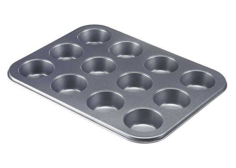 Westmark 12er Muffinbackform, Rechteckig, Stahl, Schwarz-0