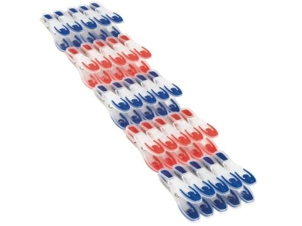 LEIFHEIT Wäscheklammern blau/transparent und rot/transparent 85660