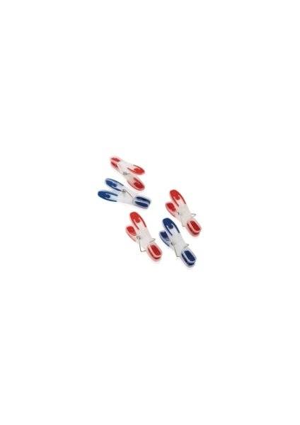 Symbolbild für LEIFHEIT Wäscheklammern blau/transparent und rot/transparent 85660