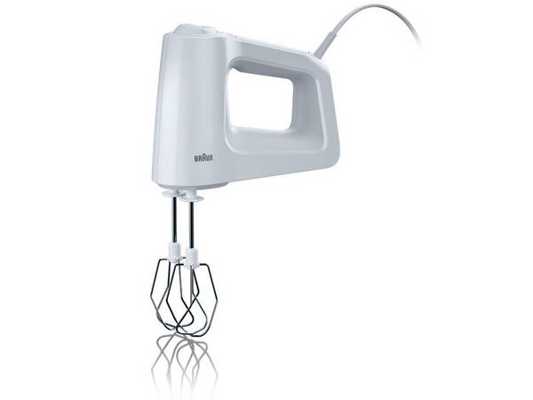 Braun MultiMix HM 3000 WH - Handmixer - Weiß - Edelstahl - 450 W